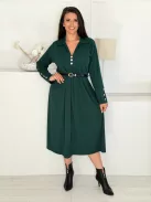Rochie vaporoasă, cu curea