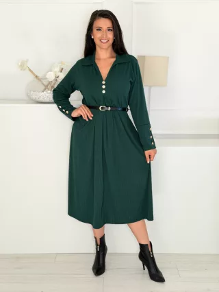Rochie vaporoasă, cu curea