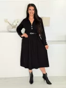 Rochie vaporoasă, cu curea