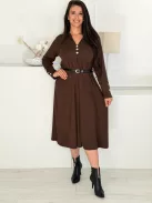 Rochie vaporoasă, cu curea