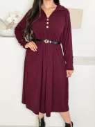 Rochie vaporoasă, cu curea