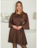 Rochie plisată cu fundă la spate