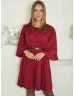 Rochie plisată cu fundă la spate