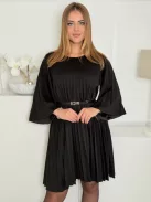 Rochie plisată cu fundă la spate