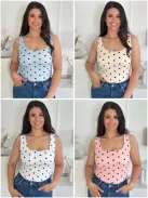 Top premium din lycra cu imprimeu