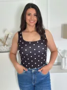 Top premium din lycra cu imprimeu
