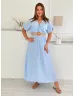 Rochie maxi vaporoasă cu curea