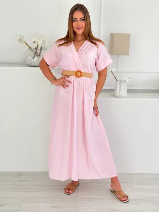 Rochie maxi vaporoasă cu curea