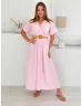 Rochie maxi vaporoasă cu curea