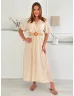 Rochie maxi vaporoasă cu curea