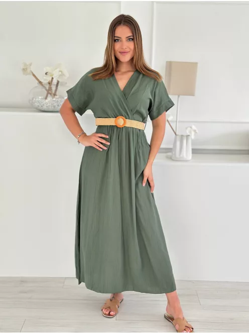 Rochie maxi vaporoasă cu curea