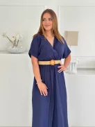 Rochie maxi vaporoasă cu curea
