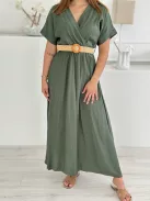 Rochie maxi vaporoasă cu curea