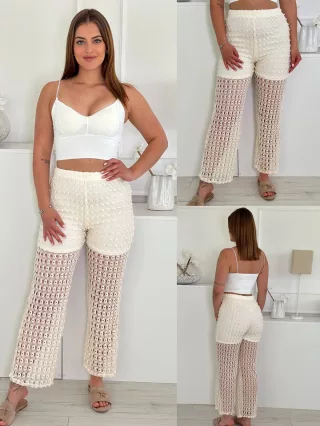 Pantaloni croșetați
