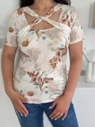 Bluză cu aspect de mătase rece