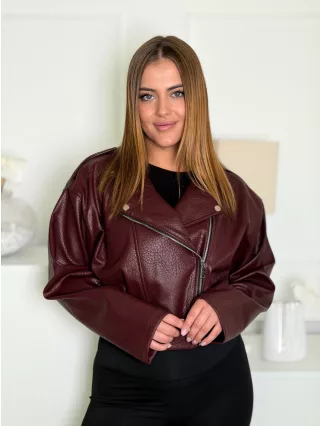 Geacă oversize din piele ecologică