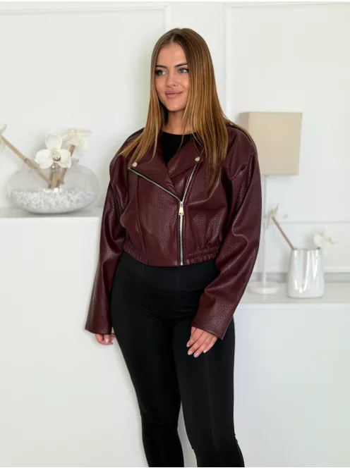 Geacă oversize din piele ecologică