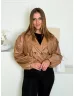 Geacă oversize din piele ecologică