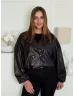 Geacă oversize din piele ecologică
