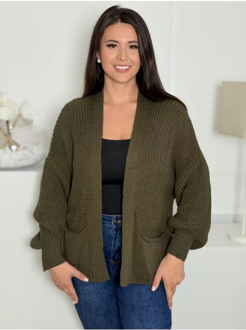 Cardigan tricotat cu buzunare