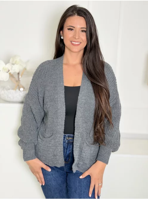 Cardigan tricotat cu buzunare