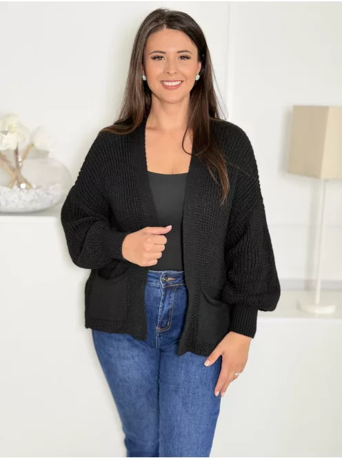 Cardigan tricotat cu buzunare