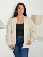 Cardigan tricotat cu buzunare
