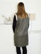 Vestă din imitație de piele întoarsă cu blăniță moale