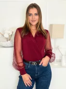 Body petrecut cu inserție din tul