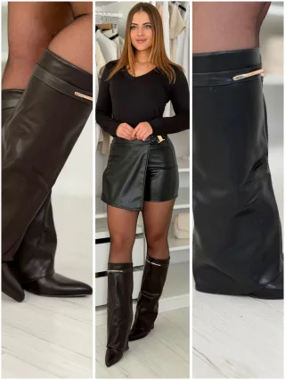 Cizme lungi din piele ecologică