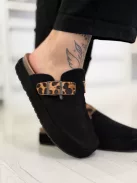 Papuci de stradă cu aspect de piele întoarsă