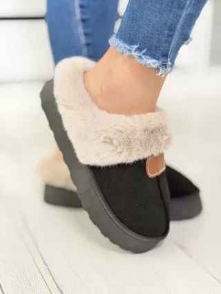 Papuci de stradă cu aspect de piele întoarsă