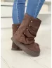 Cizme cu aspect de piele întoarsă