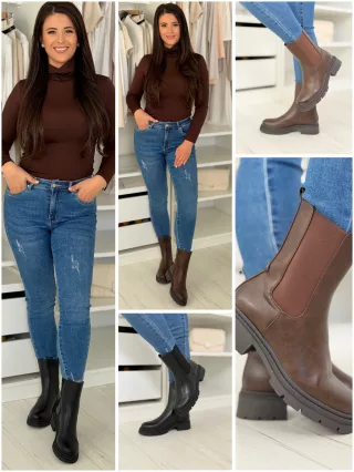 Botine din piele ecologică