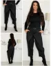 Pantaloni de iarnă cu nasturi și curea