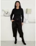 Pantaloni de iarnă cu nasturi și curea