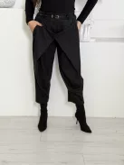 Pantaloni de iarnă cu nasturi și curea