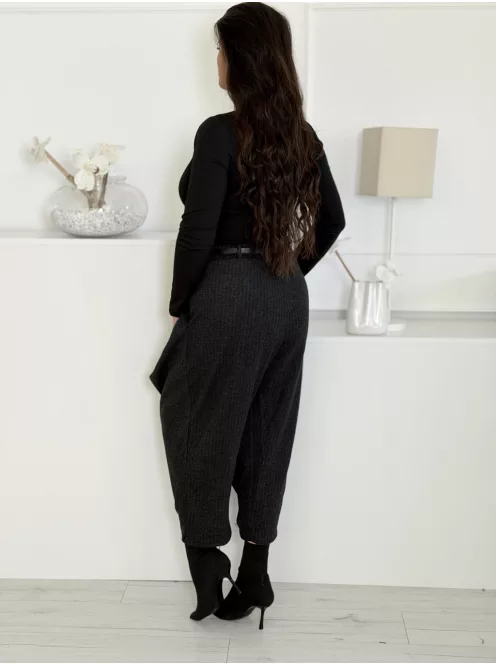 Pantaloni de iarnă cu nasturi și curea