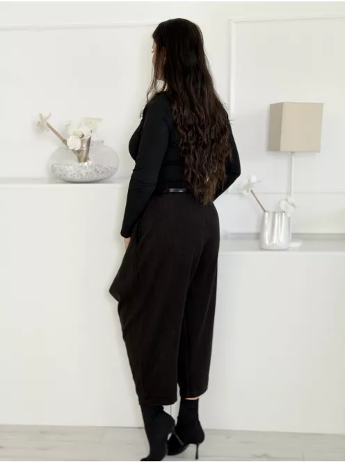 Pantaloni de iarnă cu nasturi și curea